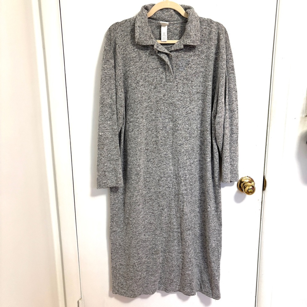 Gray Long Sleeve Women's Dress
